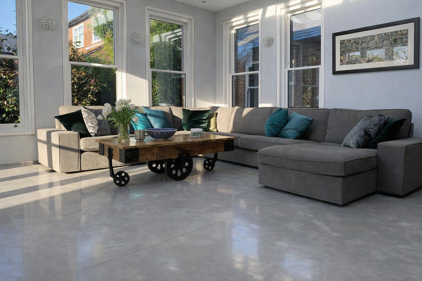 Concrete floor installation